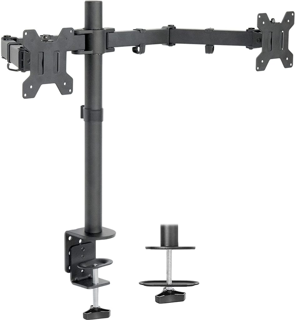 1. VIVO Dual LCD Monitor Desk Mount Stand Heavy Duty Fully Adjustable