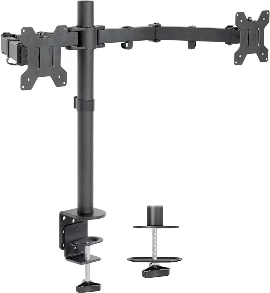 2. VIVO Dual LCD Monitor Desk Mount Stand Heavy Duty Fully Adjustable