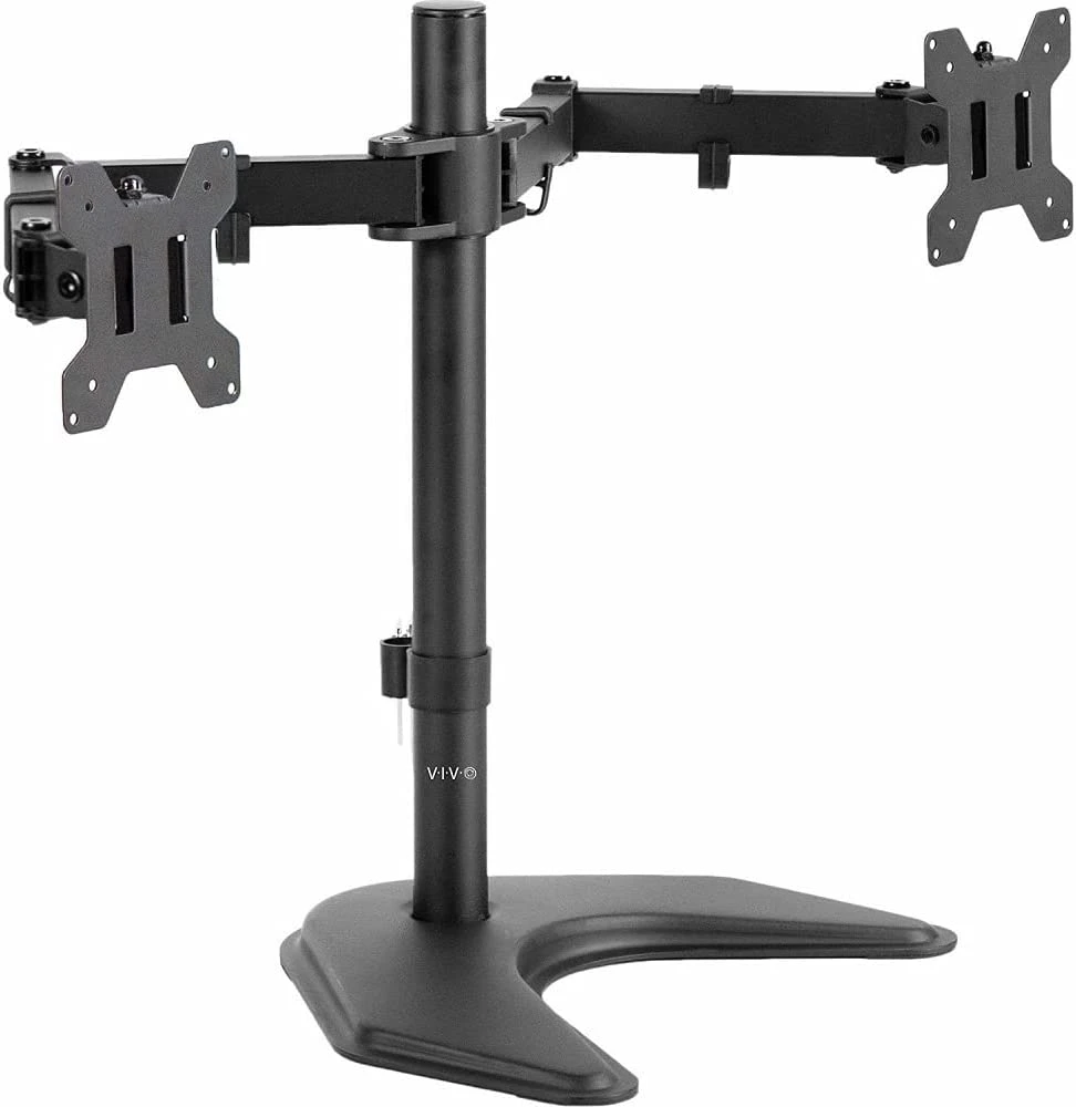 2. VIVO Dual LCD Monitor Free-Standing Desk Stand