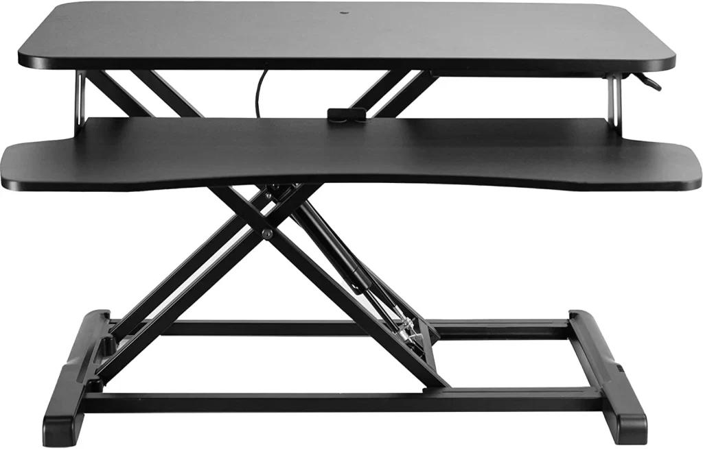 2. VIVO Black Height Adjustable Standing Desk Converter