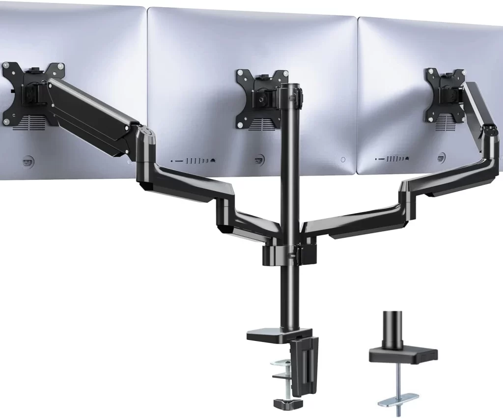 2. WALI Premium Triple LCD Monitor Desk Mount