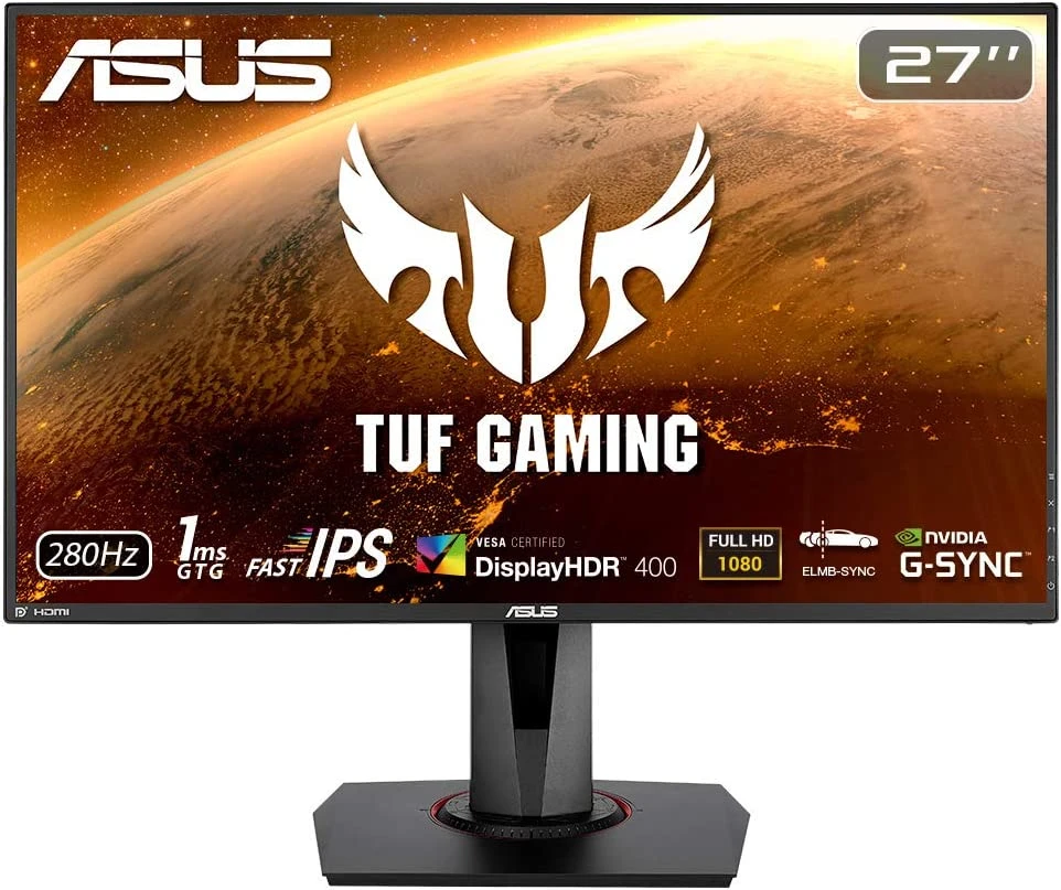 2. ASUS TUF Gaming VG279QM HDR Gaming Monitors