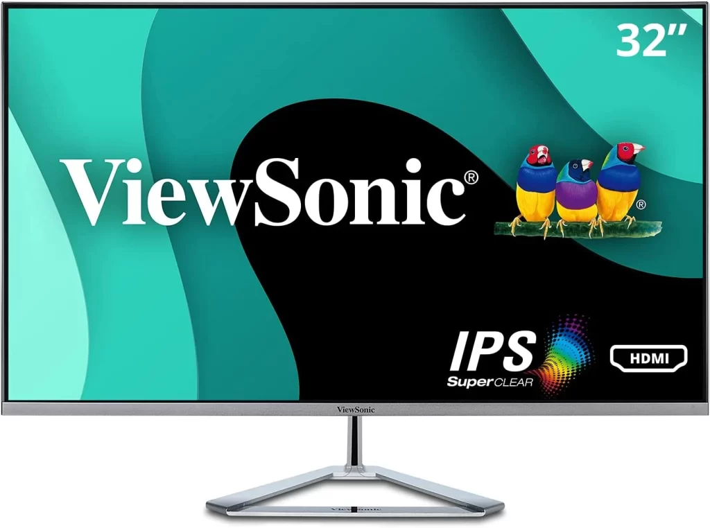 2. ViewSonic VX3276-MHD 32-Inch: 1080p Frameless Widescreen IPS Monitor