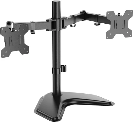 3. WALI Free Standing Dual LCD Monitor Desk Mount Stand