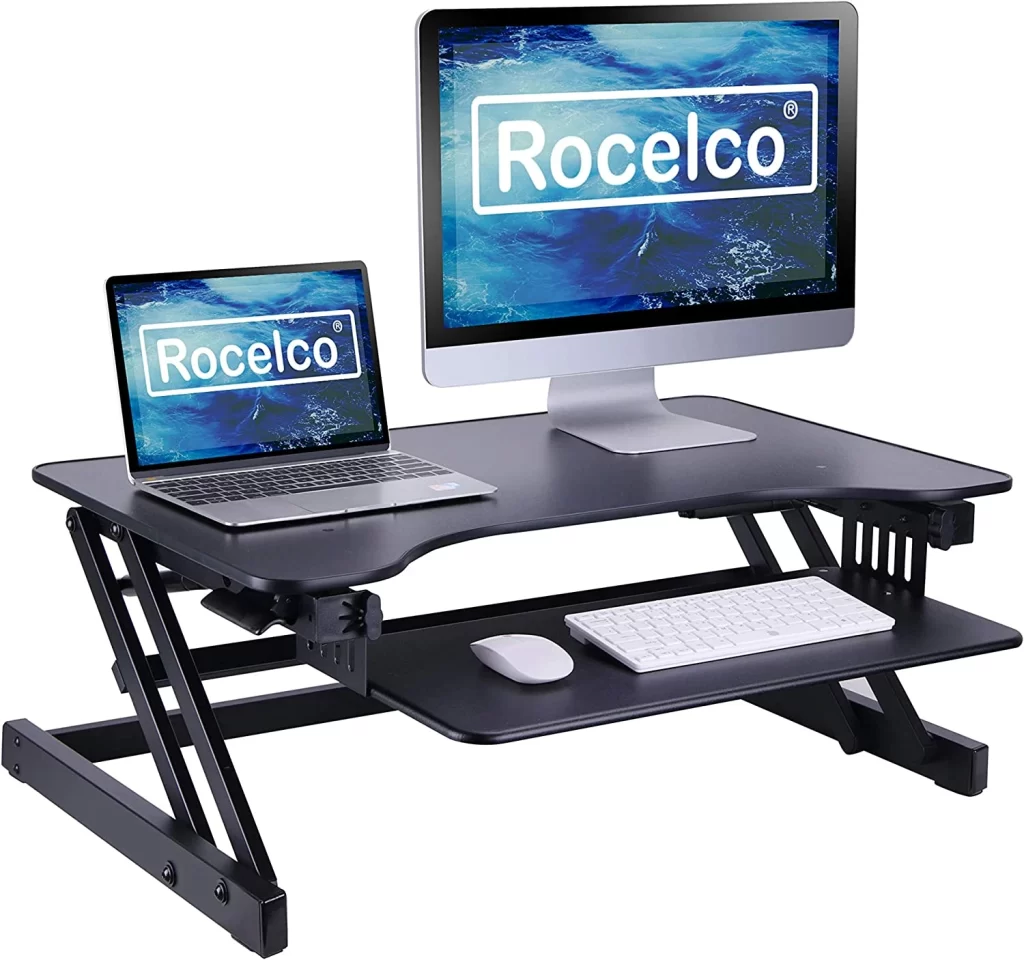 4. Rocelco ADR Adjustable Height Standing Desk Converter