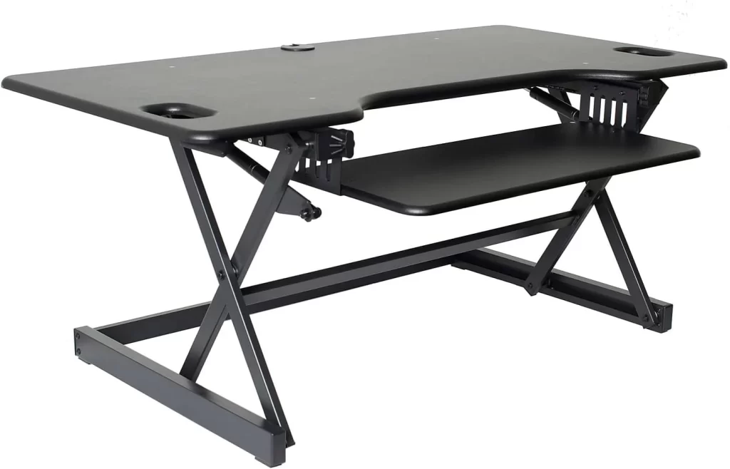 4. Rocelco 46" Large Height Adjustable Standing Desk Converter