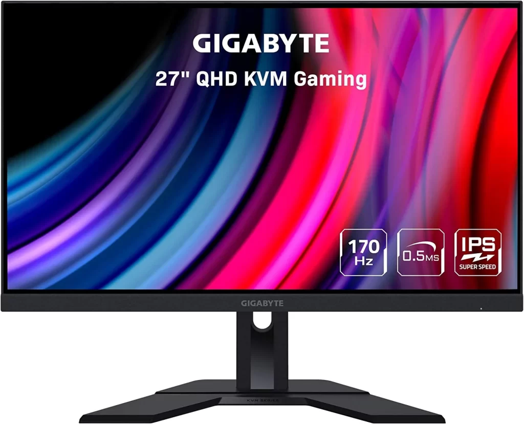 4. Gigabyte M27Q 27": 170Hz 1440P KVM Gaming Monitor