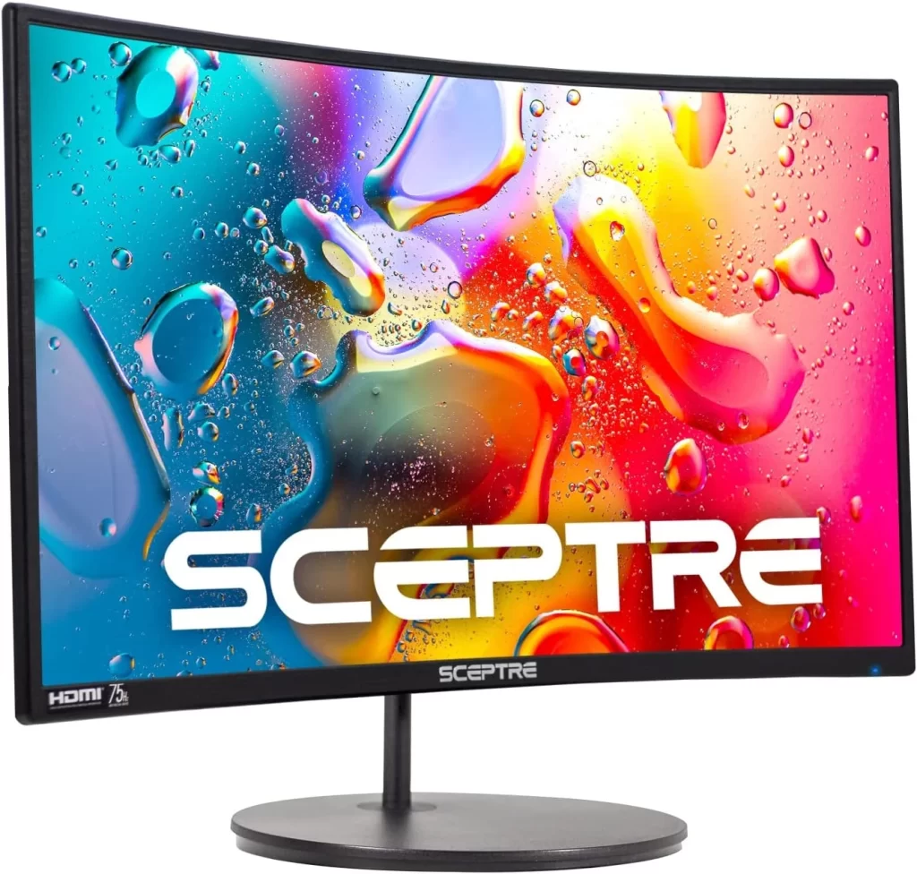 5. Sceptre 24" Curved 75Hz Gaming LED Monitor Full HD…