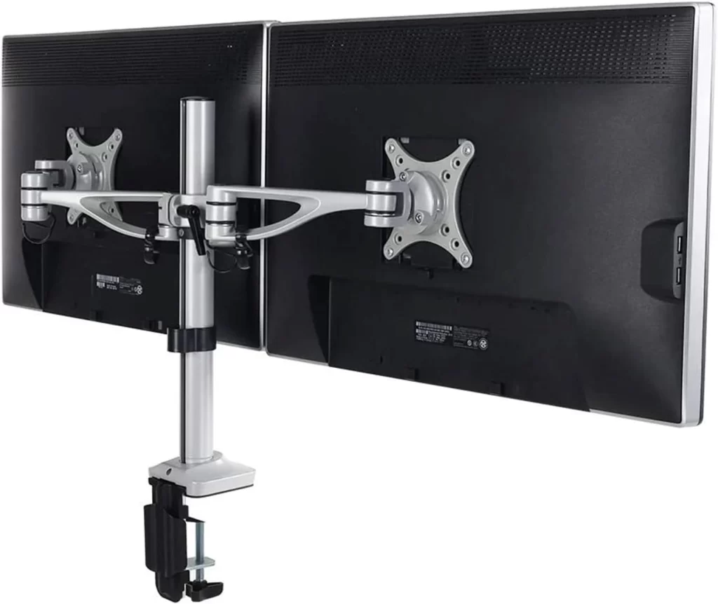 6. Fleximounts M13 Clamp Dual Monitor Arm Desk Mount
