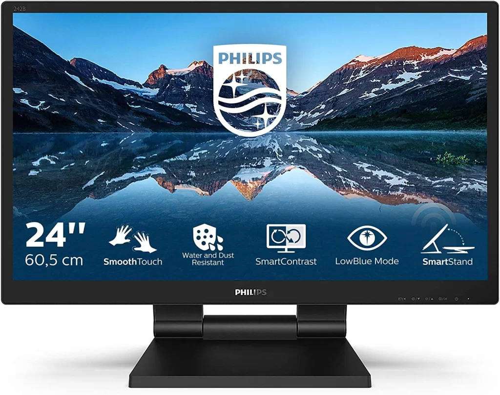7. Philips 242B9T 24" Touch Screen Monitor