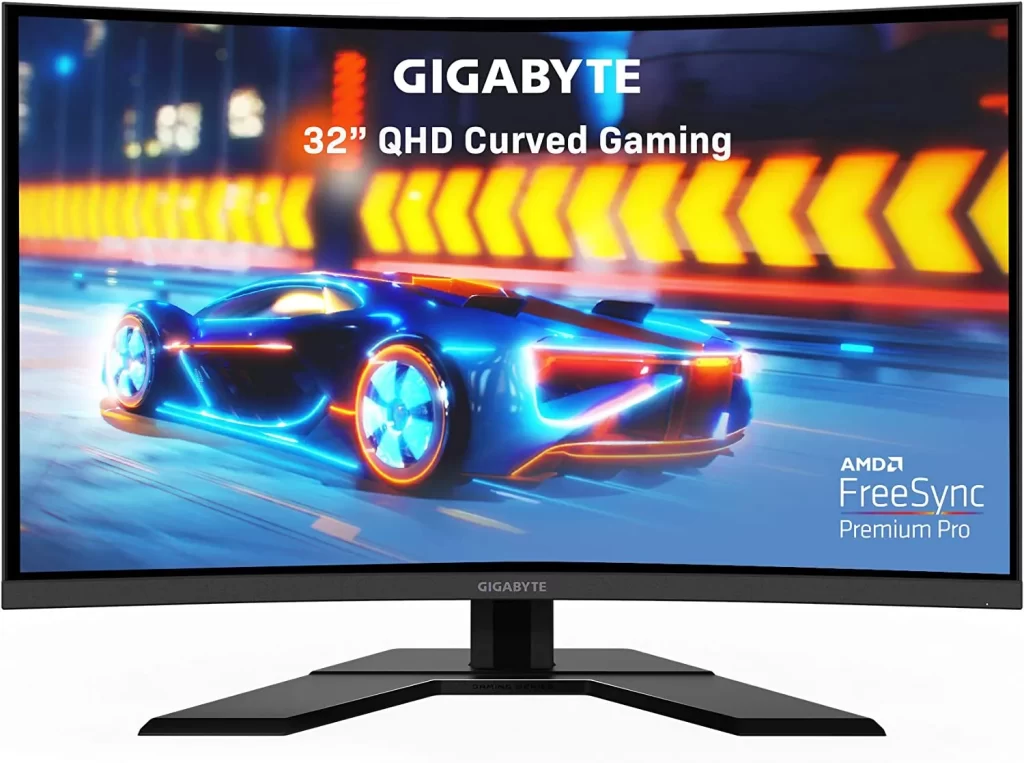6. Gigabyte G32QC 32": 144Hz 1440P Curved Gaming Monitor